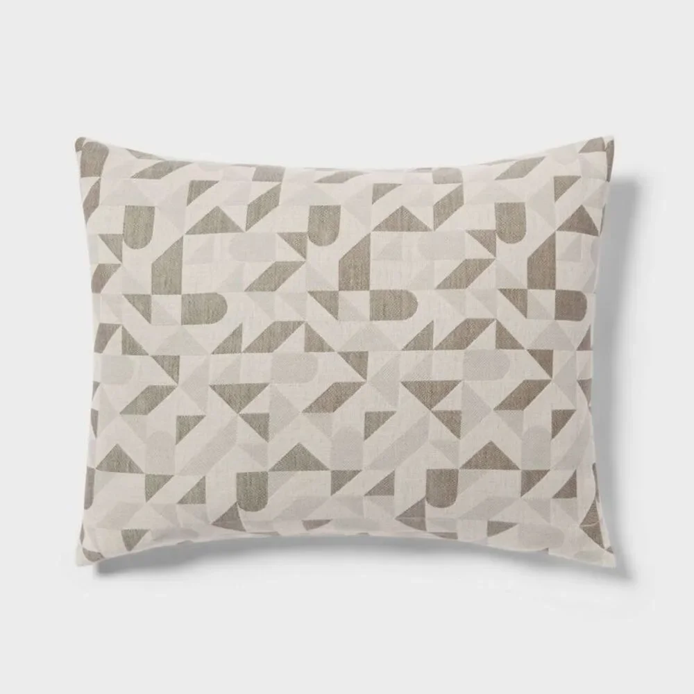 Full/Queen Geo Matelasse Duvet Cover Set - Olive Green Jacquard